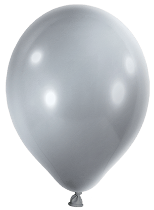 Latexballon Latexballon "Silber" - 30 cm - gefüllt