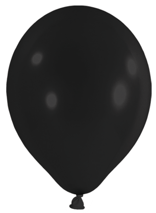 Latexballon Latexballon "Schwarz" - 30 cm - gefüllt