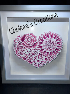 Chelsea&#39;s Creations Flower Hearts
