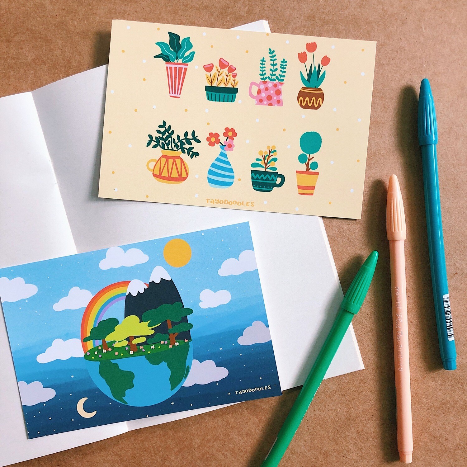 [2 DESIGNS] Nature-Inspired Postcards