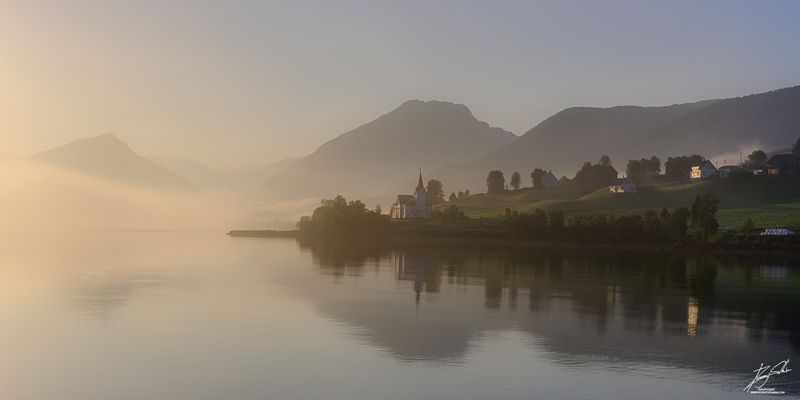 Ein disig morgon på Gimmestad