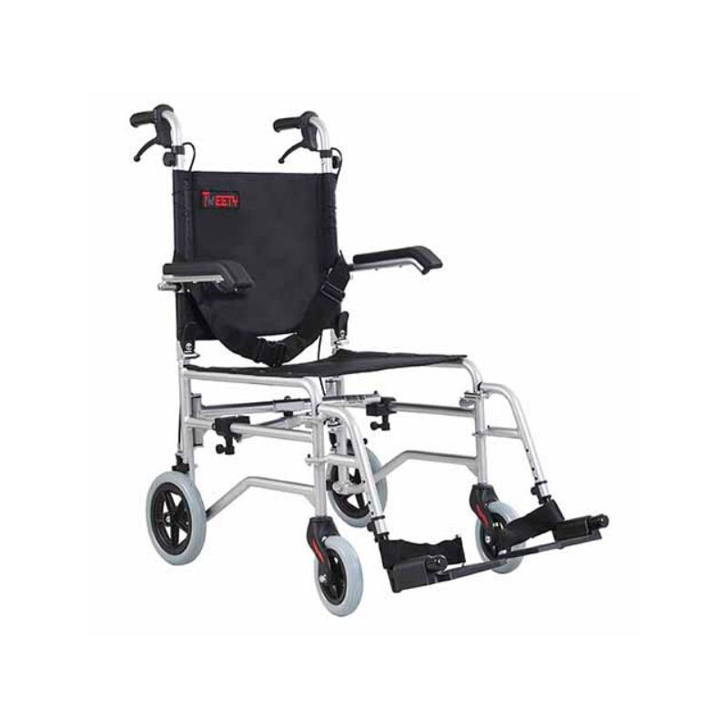 NOLEGGIO: CARROZZINA SEDIA DA TRASPORTO ULTRALEGGERA TWEETY SEDUTA 43x40 CM RIPIEGABILE