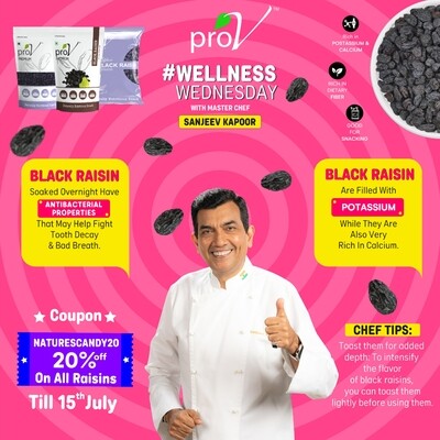 July 12th: Sweet and Chewy Black Raisins #WELLNESSWENESDAY