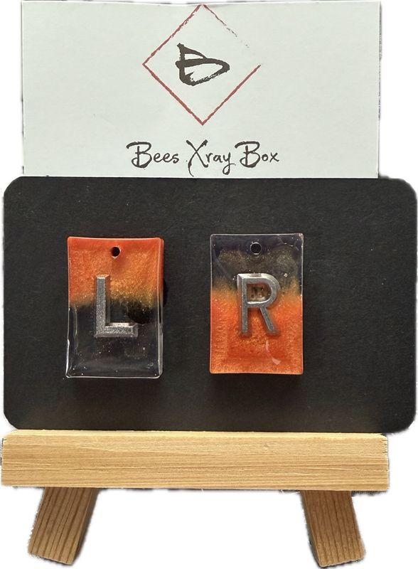 Röntgenbuchstabe / Xray Marker Orange/Durchsichtig Unikat 10 Röntgenbuchstabe / Xray Marker Orange/Durchsichtig Unikat 10