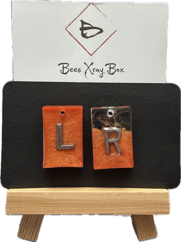 Röntgenbuchstabe / Xray Marker Orange/Durchsichtig Unikat 11 Röntgenbuchstabe / Xray Marker Orange/Durchsichtig Unikat 11