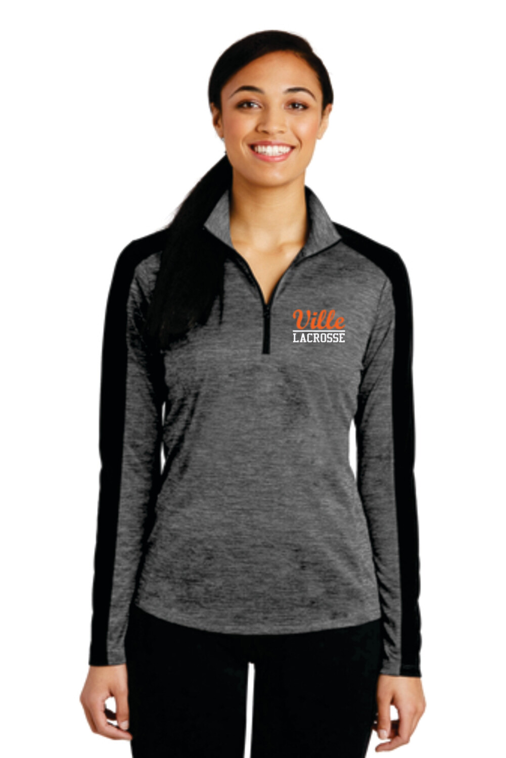 Ladies Colorblock 1/4-Zip Pullover