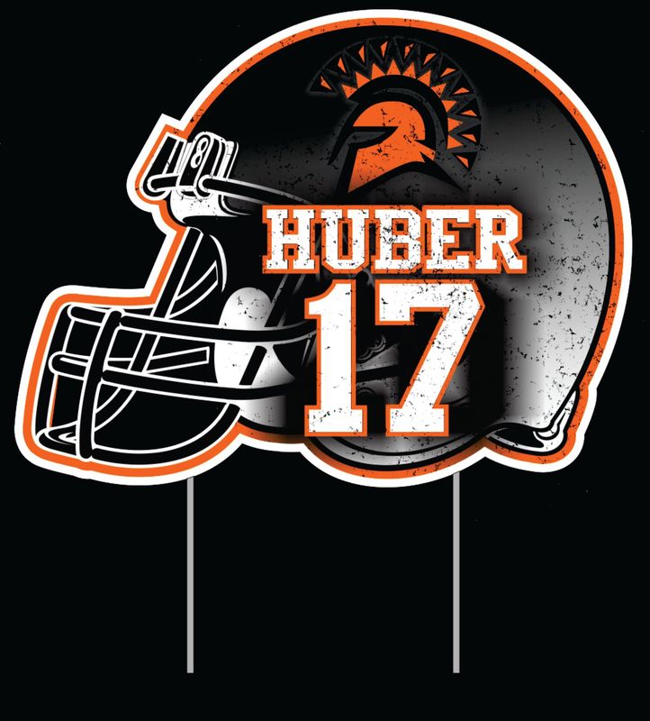 Football Helmet Yard Sign