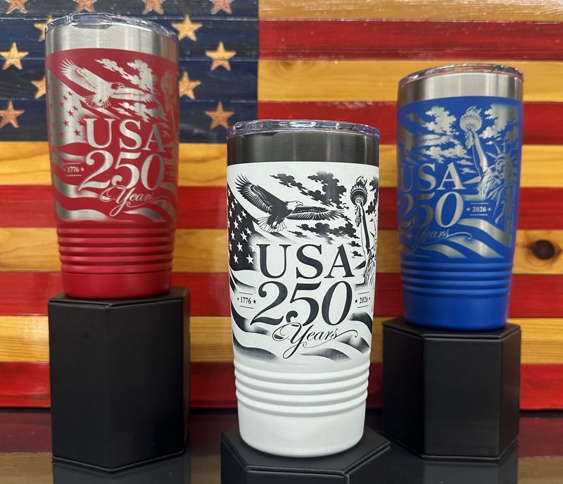 **BUNDLE** USA 250  Red, White & Blue 20oz Tumblers
