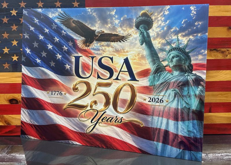 USA 250 Yard Sign