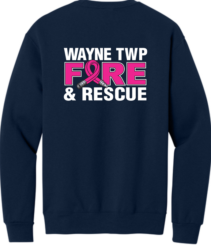 Navy Pink Ribbon Sweatshirt