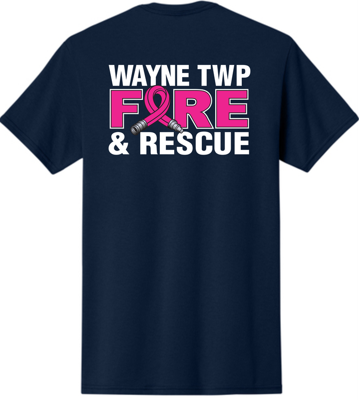 Navy Pink Ribbon T-Shirt