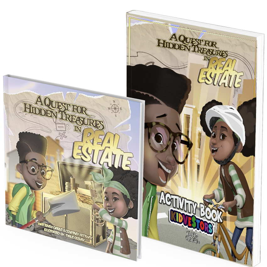 KidVestor Real Estate Books: Hard Cover Book, Activity-Book, &amp; Teacher&#39;s Guide