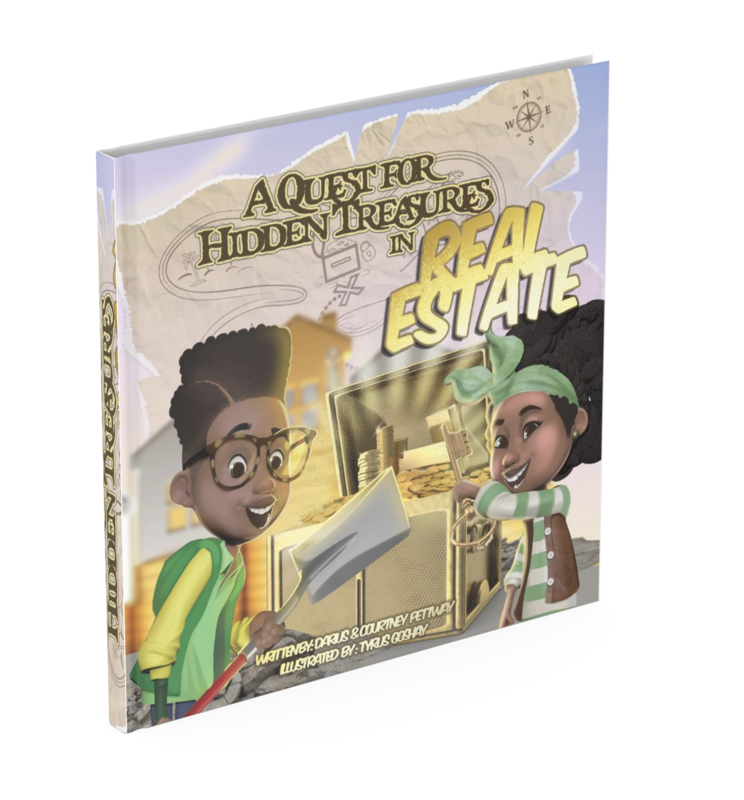 A Quest to Find Hidden Treasures In Real Estate Hard Cover Book, Poster, &amp; Bookmark