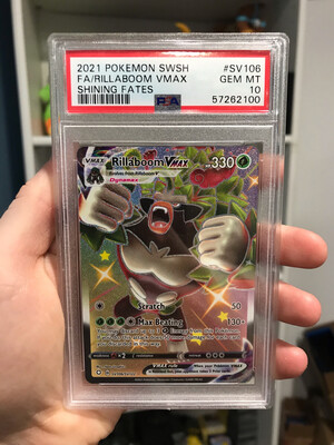 PSA 10 Rillaboom VMAX (Shining Fates)