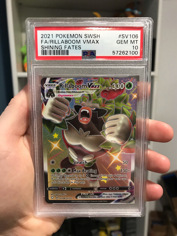 PSA 10 Rillaboom VMAX (Shining Fates)