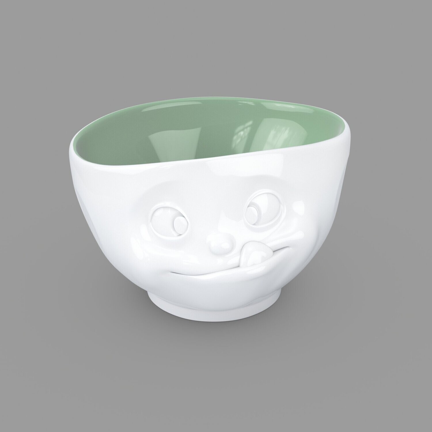 Schale "lecker" 500ml, innen pinie-außen weiß, ab 15.04. wieder lieferbar