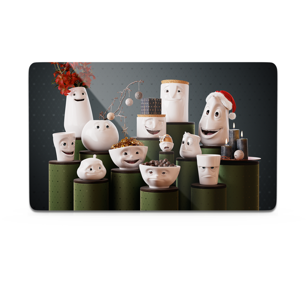 Frühstücksbrettchen Frühstücksbrettchen "Weihnachtstassen"