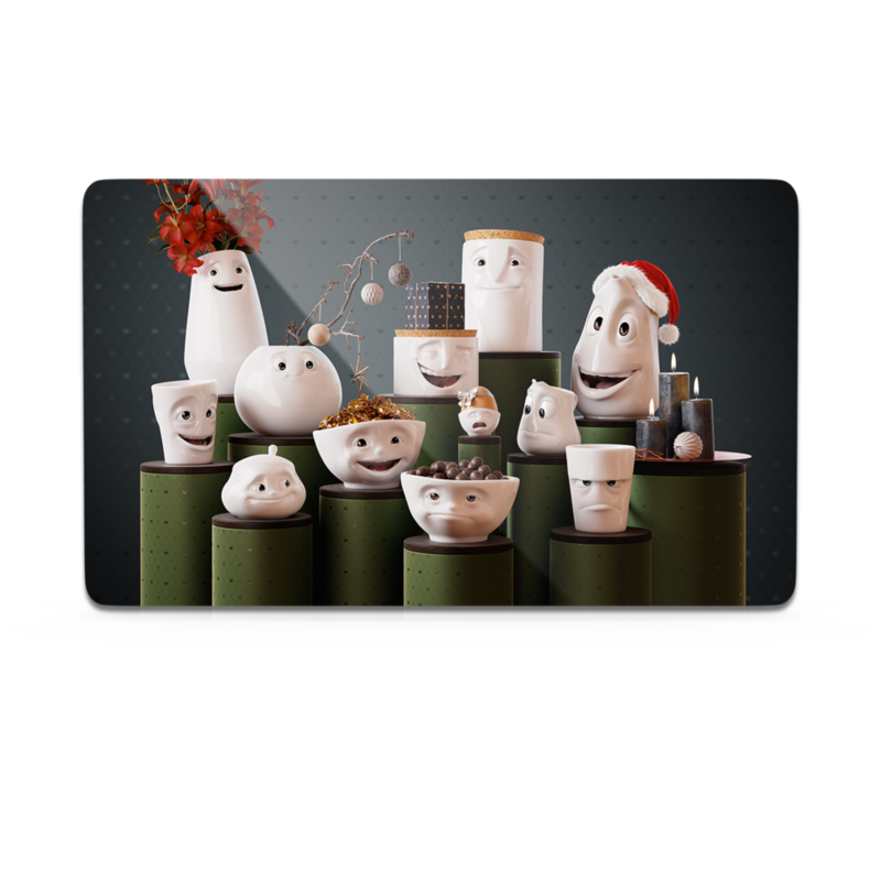 Frühstücksbrettchen "Weihnachtstassen"