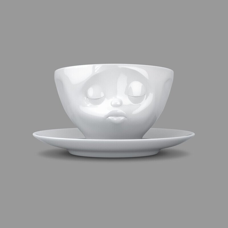 Kaffeetasse "küssend" 200ml, weiß
