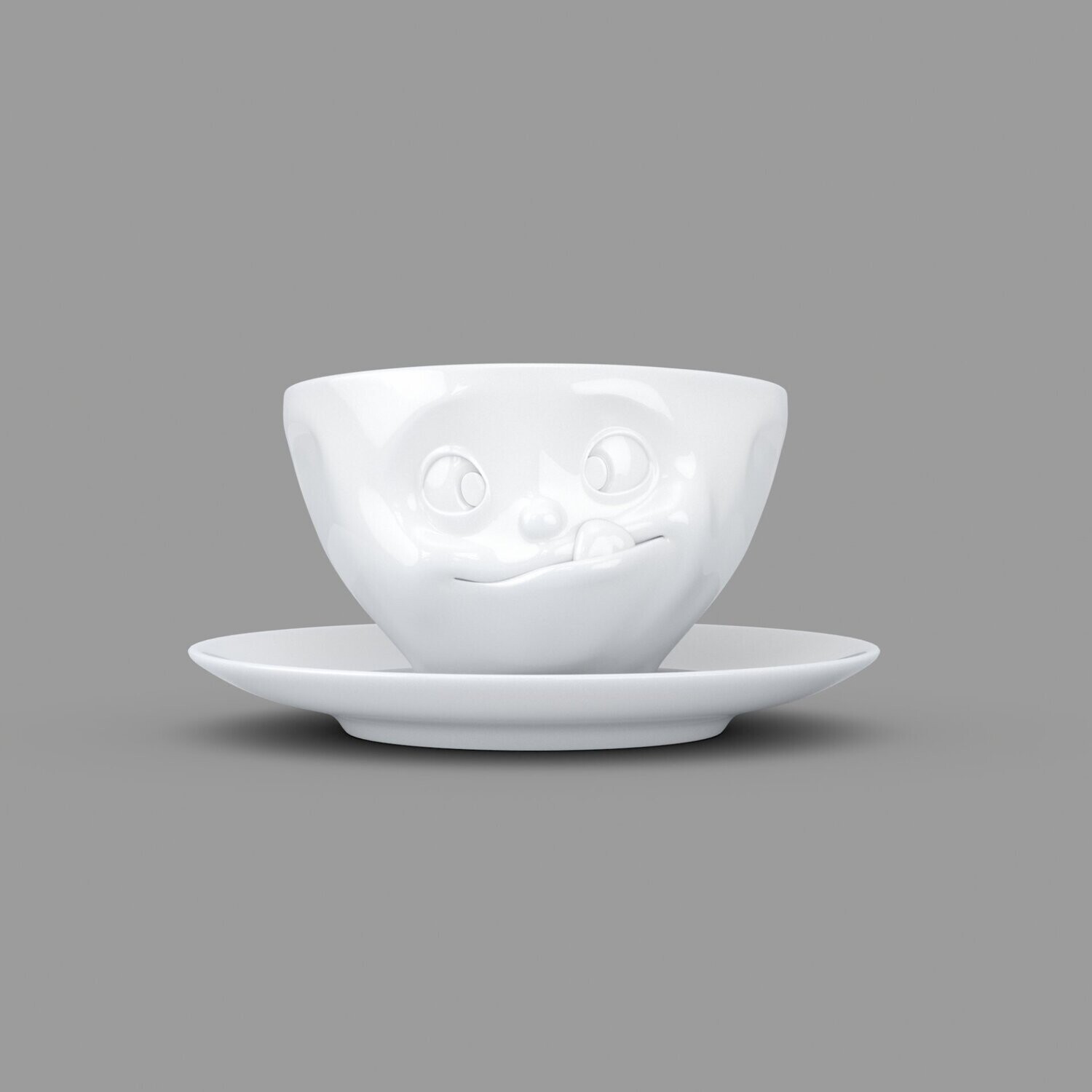 Kaffeetasse "lecker" 200ml, weiß