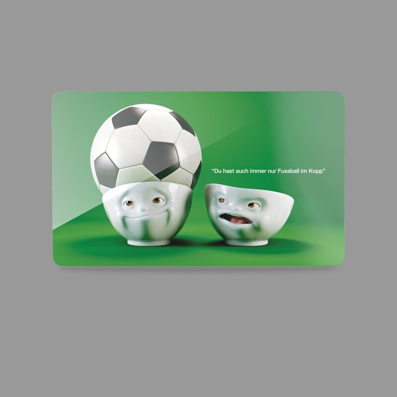 Frühstücksbrettchen Frühstücksbrettchen "Fußball im Kopp"