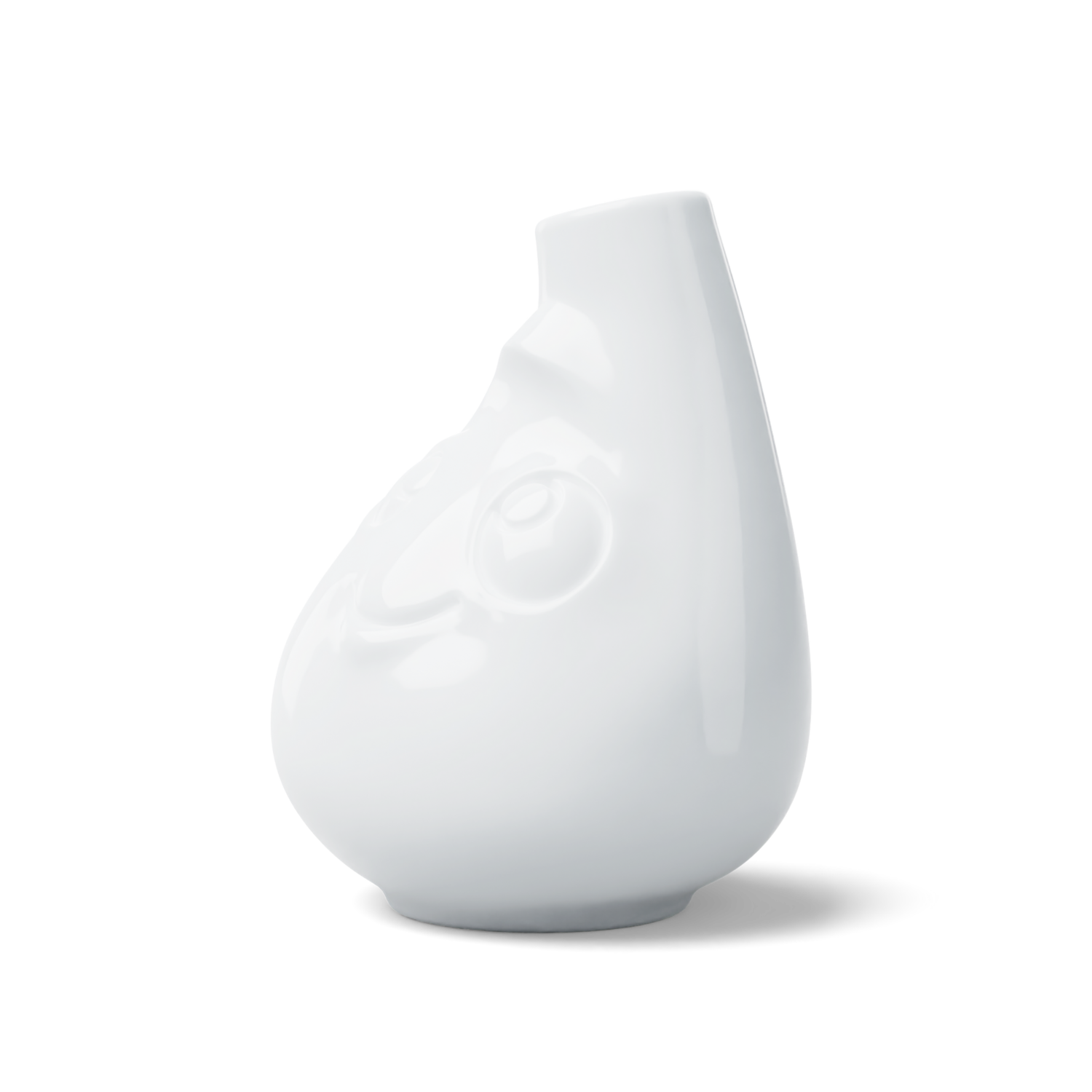 Vase "putzig" weiß, H10 x B7cm