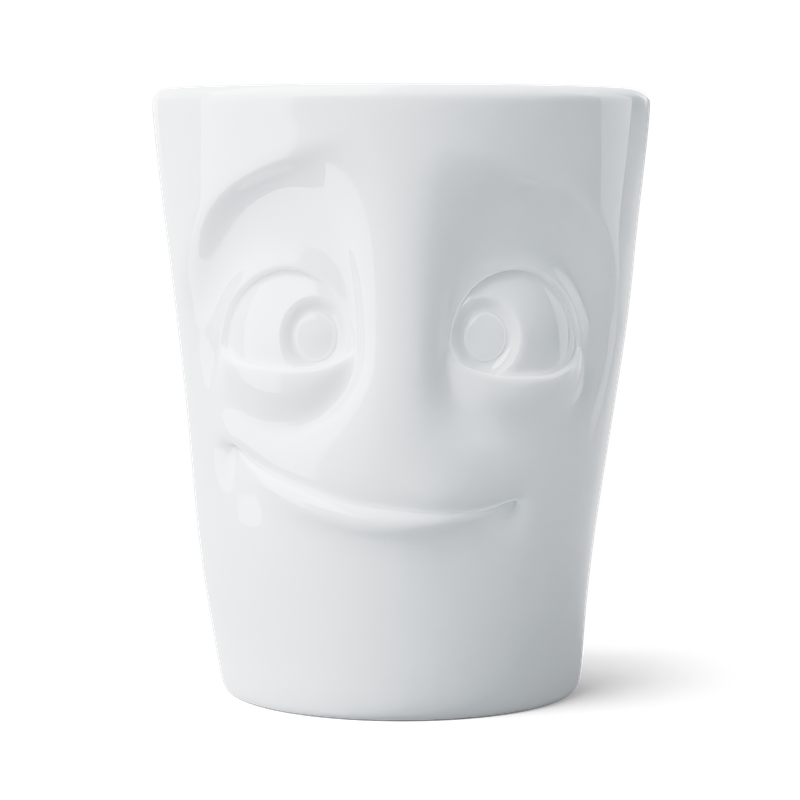 MaxiMug "bereit" 500ml, weiß mit Henkel
