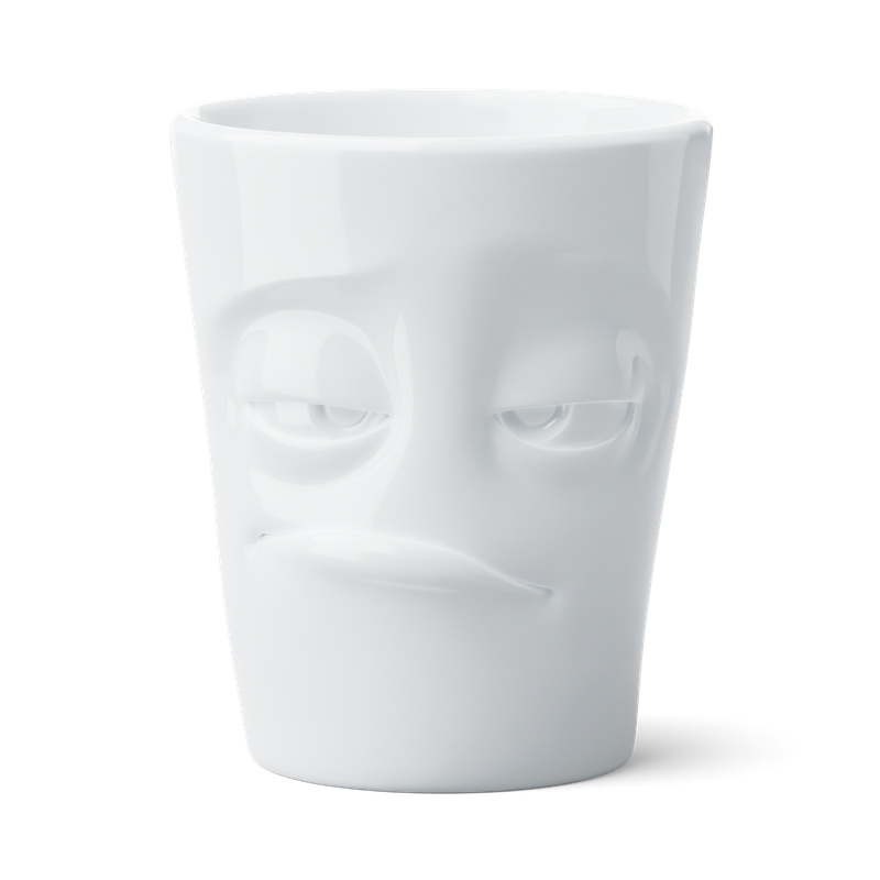 MaxiMug "unbeeindruckt", 500 ml, weiß mit Henkel - NEU!!!