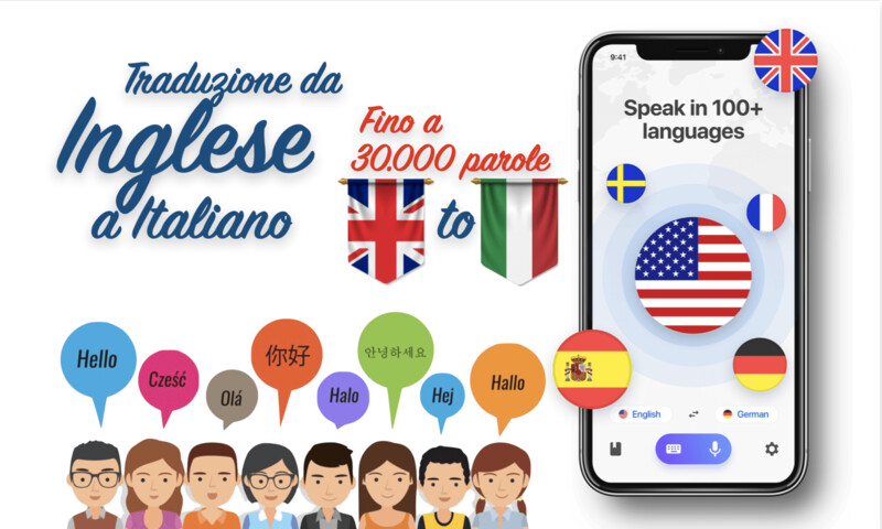 TRADUZIONE da INGLESE  a ITALIANO x 30.000 parole