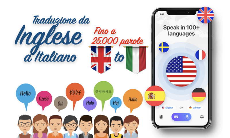 TRADUZIONE da INGLESE  a ITALIANO x 25.000 parole