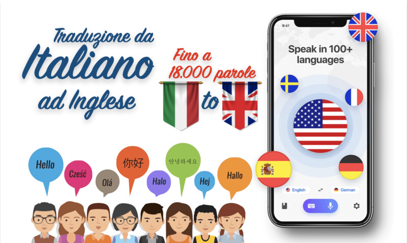 TRADUZIONE da ITALIANO  a INGLESE x 18.000 parole