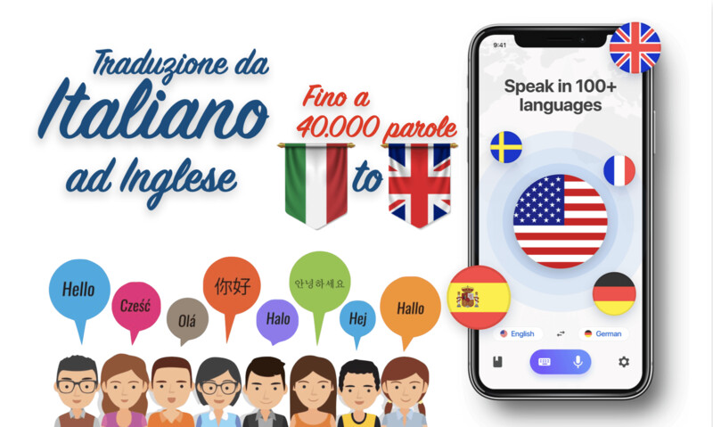 TRADUZIONE da ITALIANO  a INGLESE x 40.000 parole