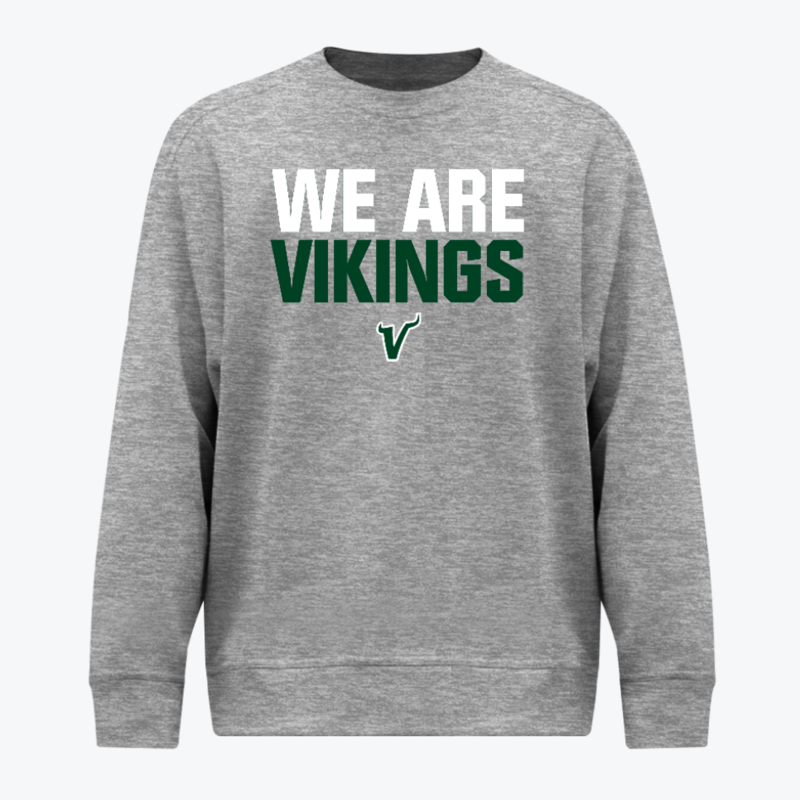 Gray BSN Fleece We Are Vikings Crew