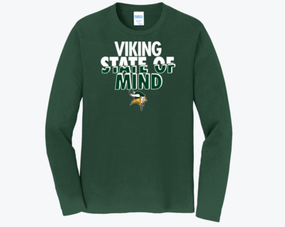 Men&#39;s Dk Green Long Sleeve State of Mind Port &amp; Co. T-Shirt
