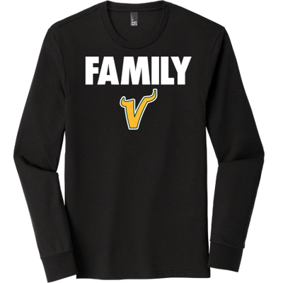Black FAMILY Long Sleeve T-Shirt Crew Tee
