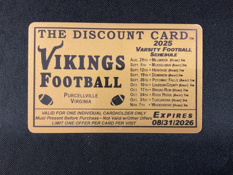 2025-2026 Valley Restaurant Discount cards