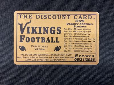 2025-2026 Valley Restaurant Discount cards