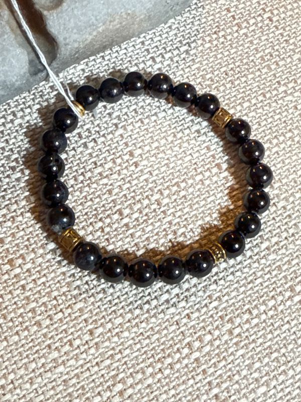 &quot;I am safe, grounded, and protected. I release all negative energy and embrace my inner strength.&quot; Mala Bracelet