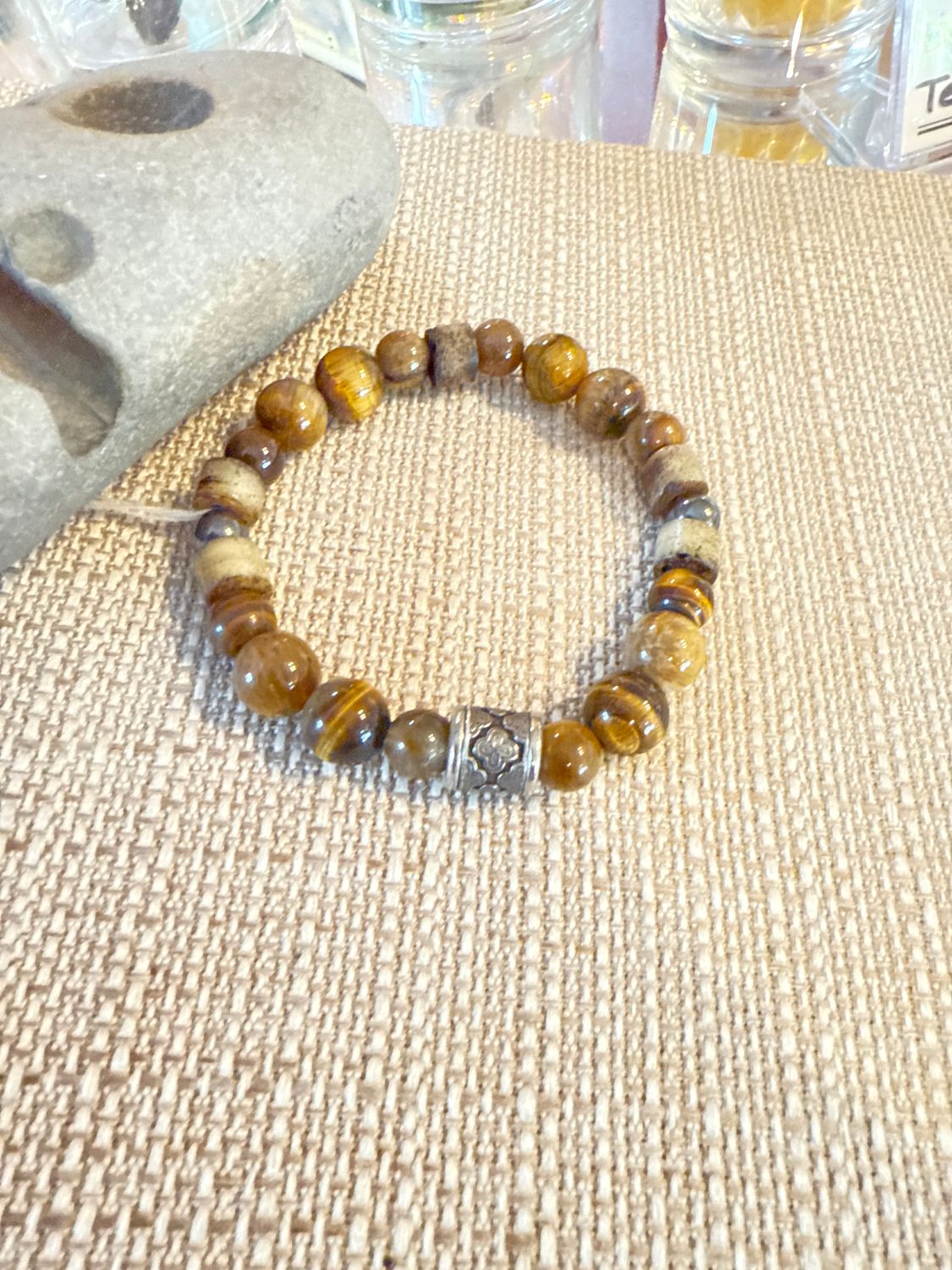 &quot;I am strong, grounded, and protected. I attract what is for my highest good.&quot; Mala Bracelet