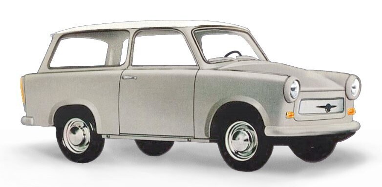 Trabant 601 Kombi grau/weißes Dach in 1:87