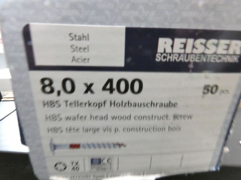 Tellerkopfschraube 8,0 x 400 mm