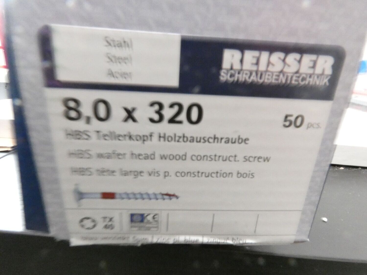 Tellerkopfschraube 8,0 x 320 mm
