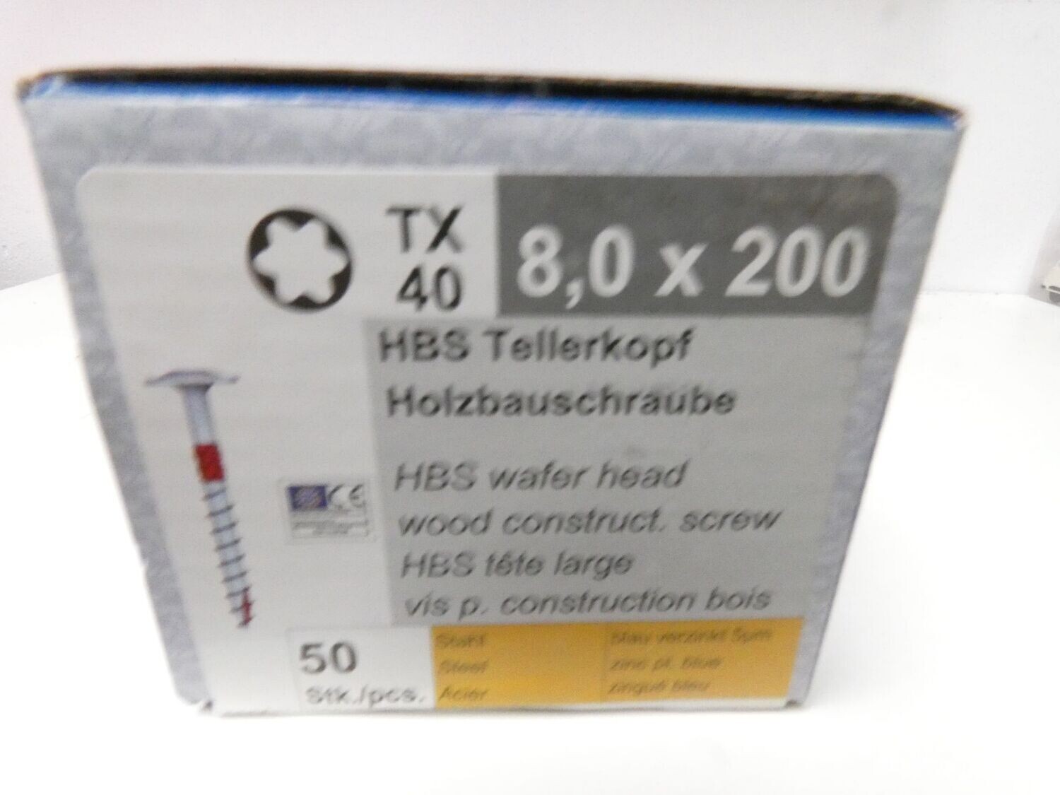 Tellerkopfschraube 8,0 x 200 mm