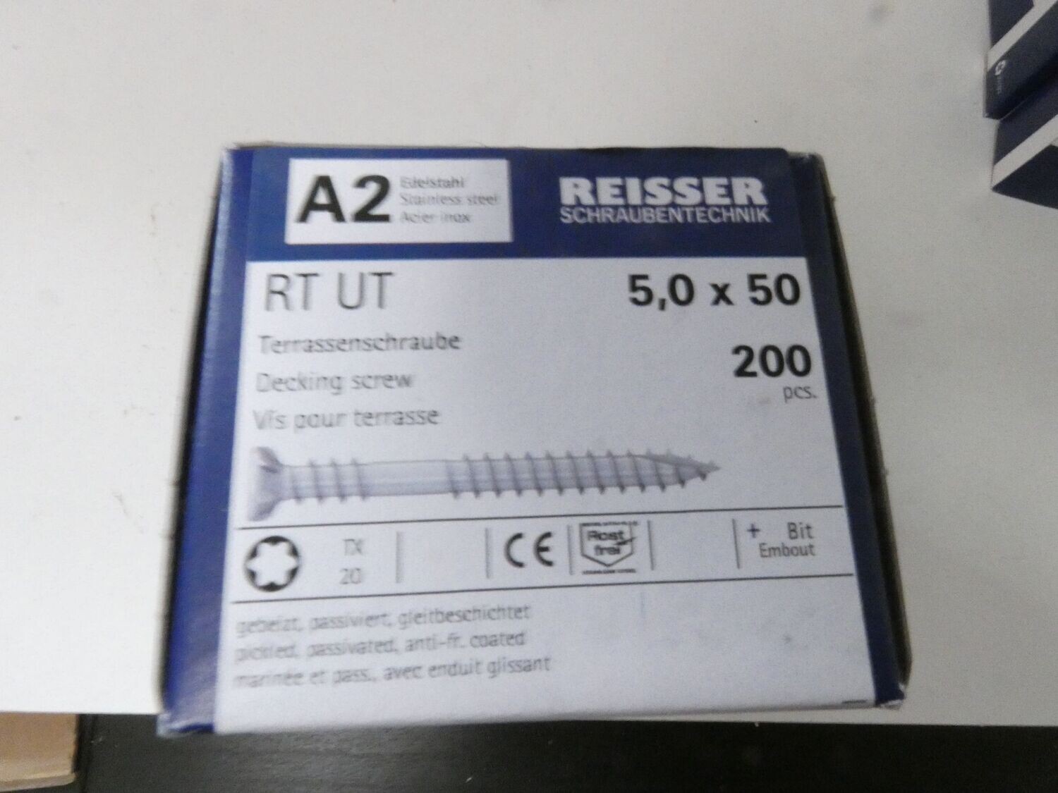 Terrassenschrauben  5,0 x 50 mm, A2, 200 Stück