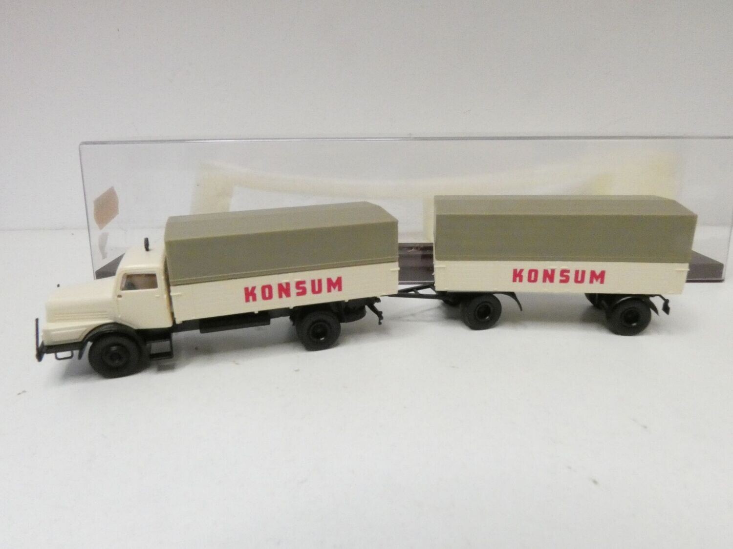 IFA H6 Hängerzug "Konsum" von Brekina H0 in OVP