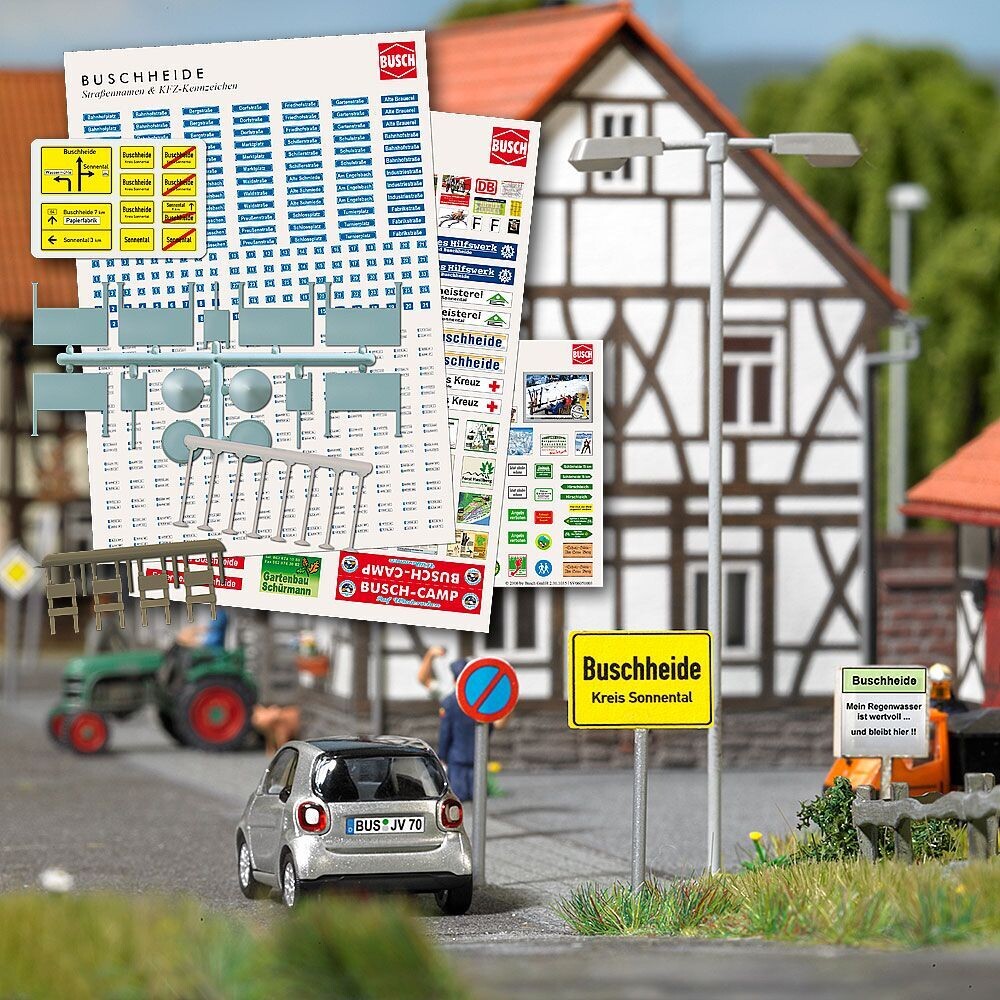 Deko Set "Buschheide" für H0 von Busch