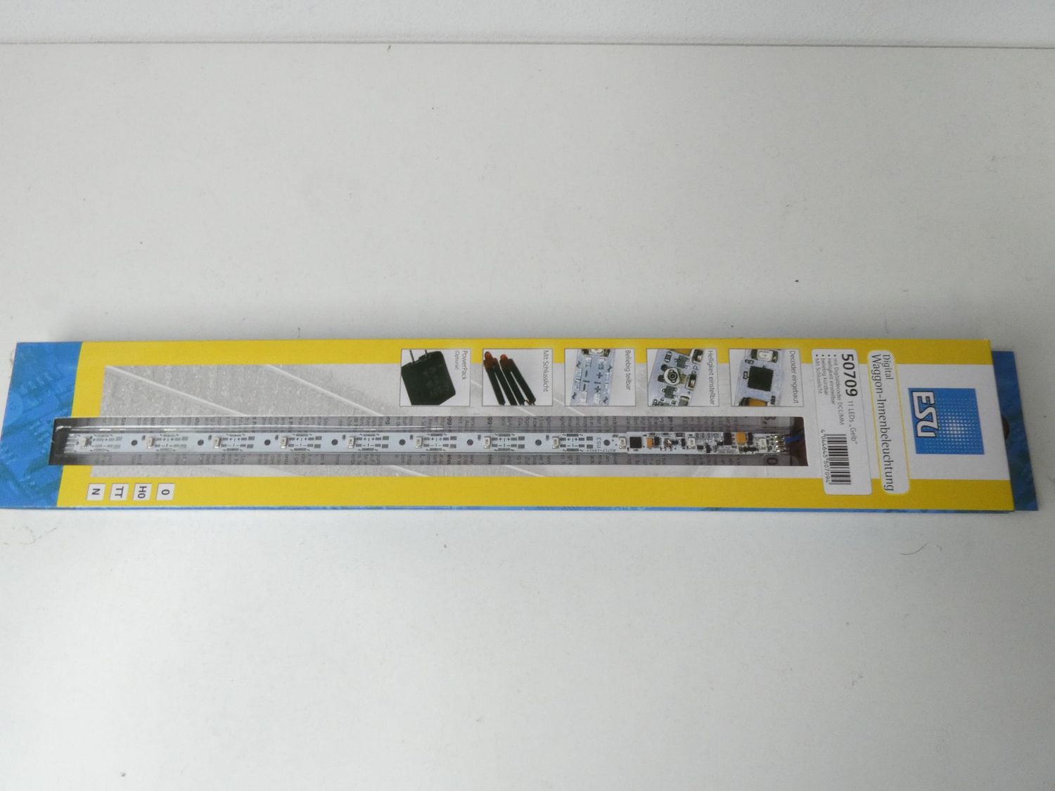 ESU Innenbeleuchtung Set mit Decoder 255mm 11 LED gelb
