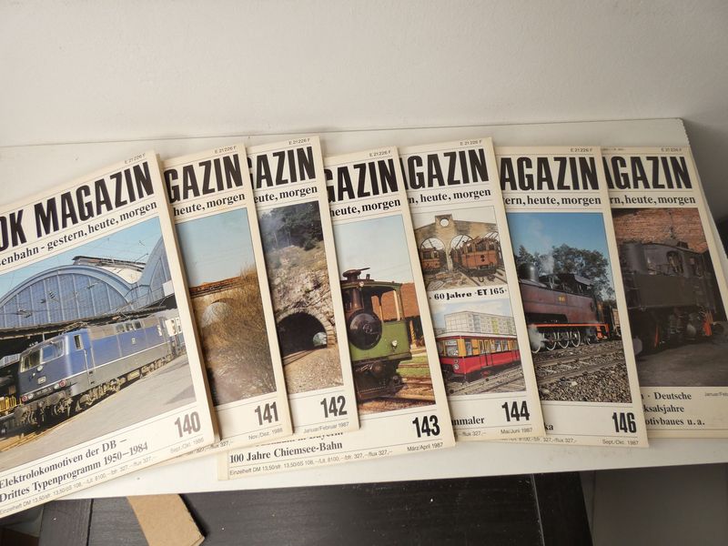 7x Lokmagazine 140-144, 146, 147 (1986-1988) 7x Lokmagazine 140-144, 146, 147 (1986-1988)