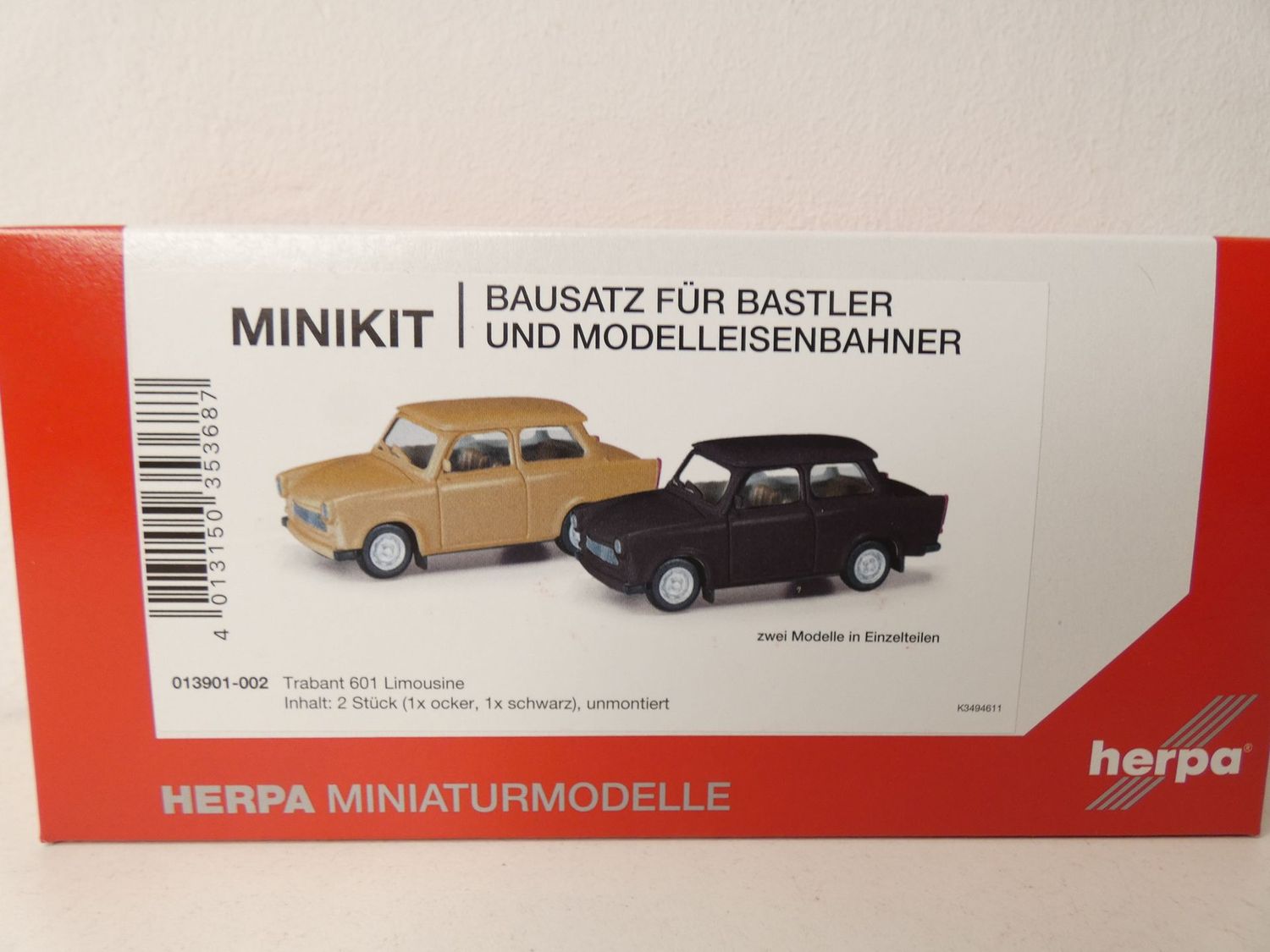 Minikit Bausatz 2x Trabant 601 Limousine in 1:87 von Herpa