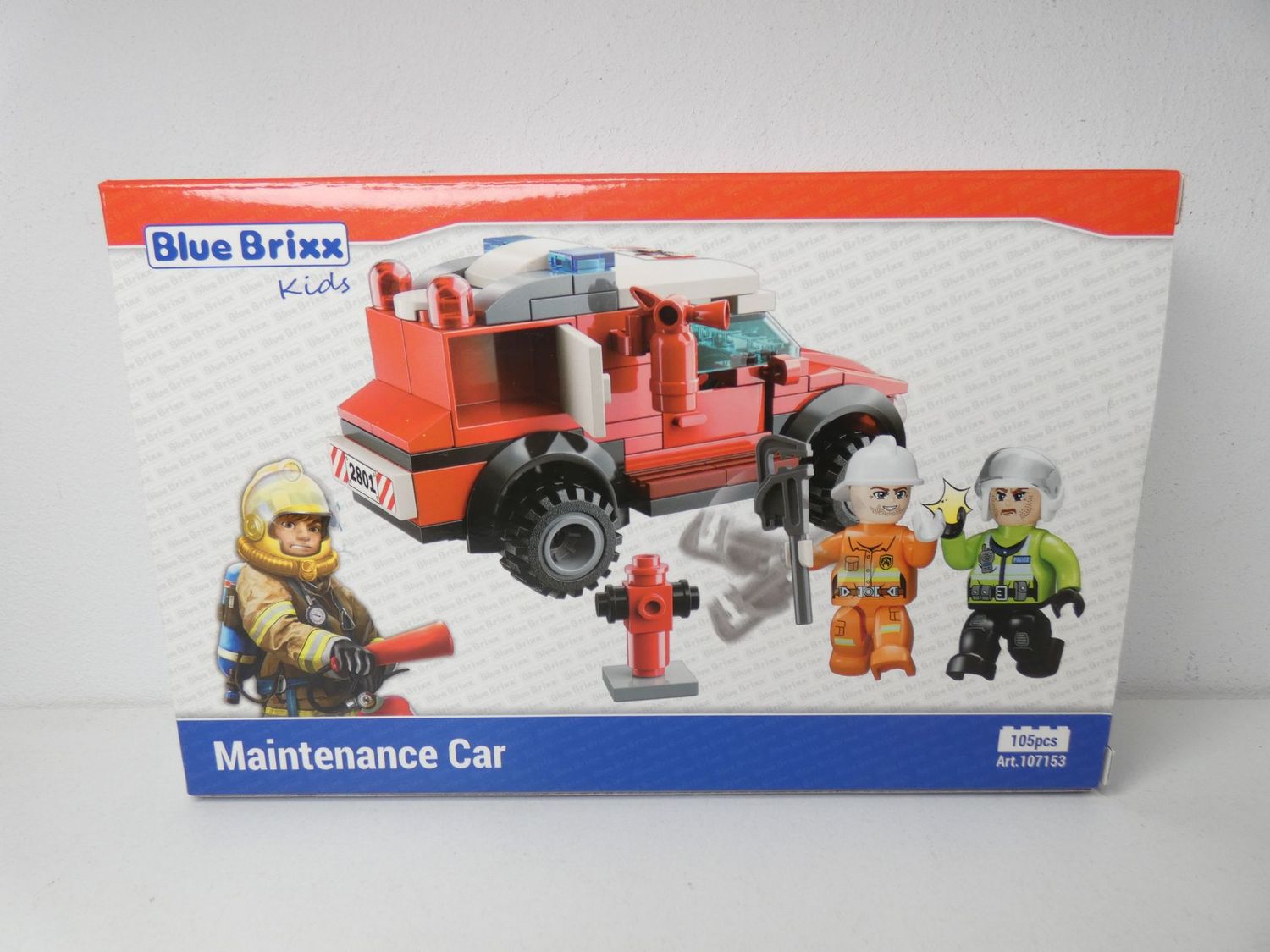 Blue Brixx Kids Feuer Rettung Wartungswagen
